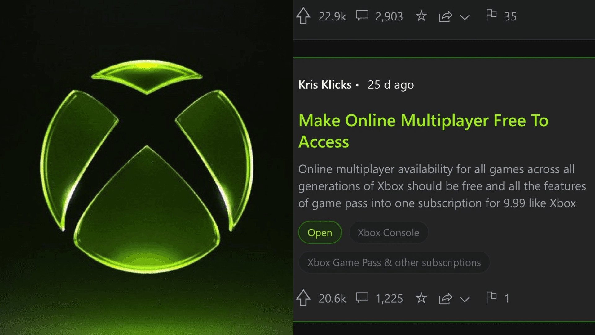 Más de 20.000 fans de Xbox piden a Microsoft eliminar el multijugador online de pago