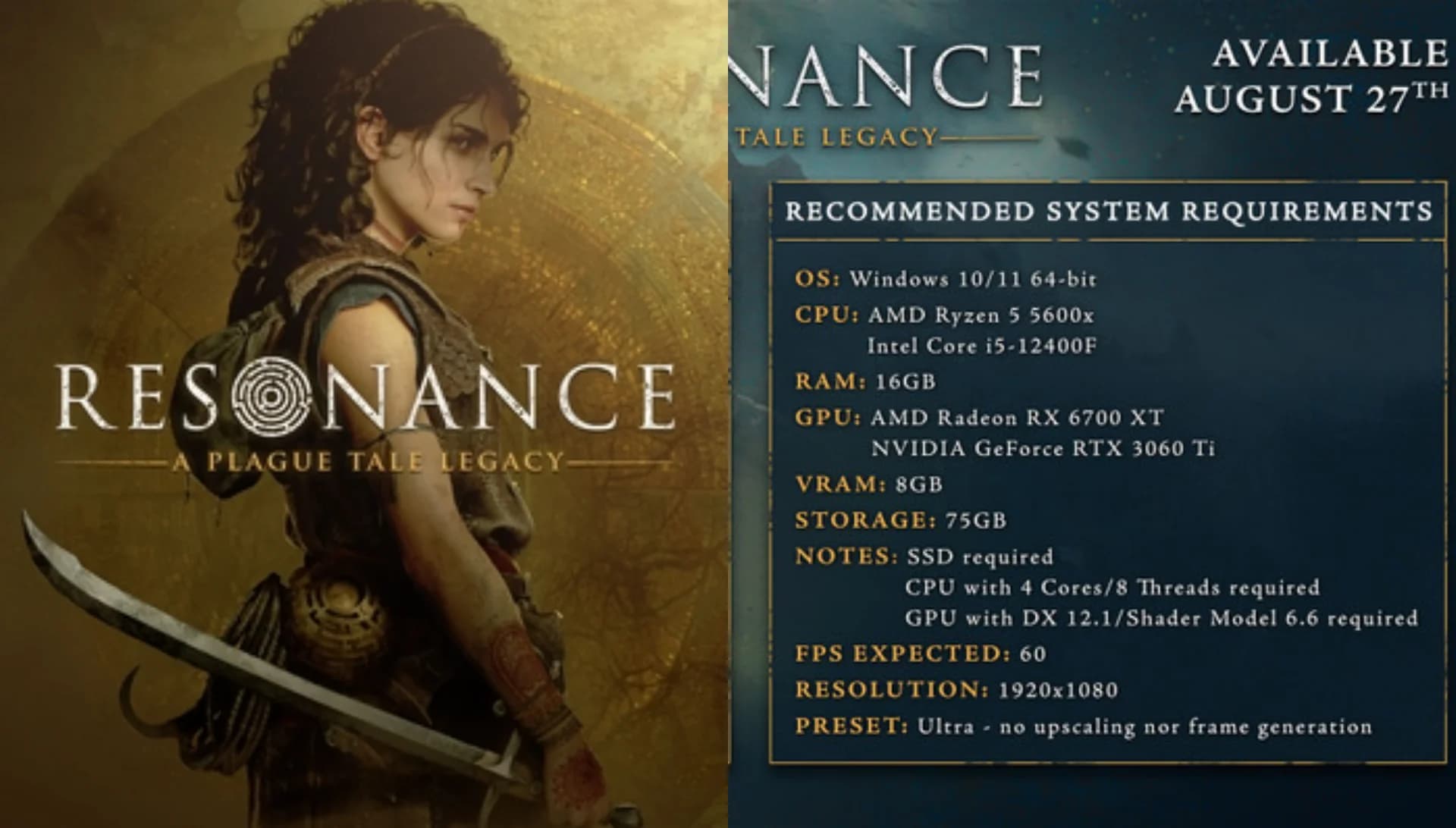 Resonance: A Plague Tale Legacy revela sus requisitos de PC, y son bastante asequibles